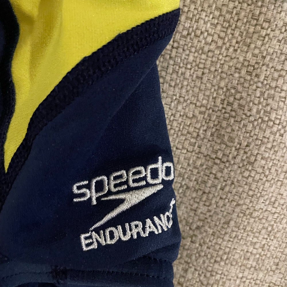 Speedo Endurance+ One Piece Swimsuit Women’s US Size 28 (XXS) Blue Gold - Picture 4 of 11